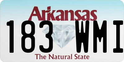 AR license plate 183WMI