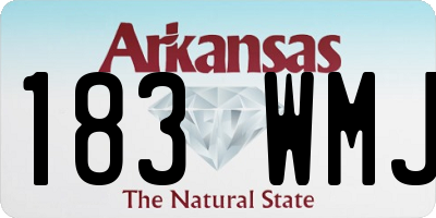 AR license plate 183WMJ