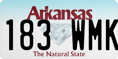 AR license plate 183WMK