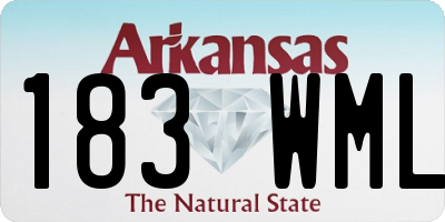 AR license plate 183WML
