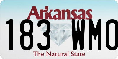 AR license plate 183WMO