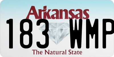 AR license plate 183WMP