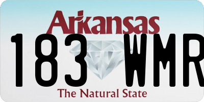 AR license plate 183WMR