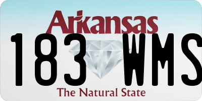 AR license plate 183WMS