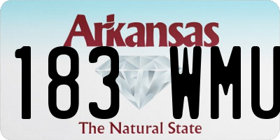 AR license plate 183WMU
