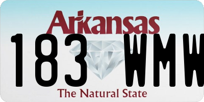 AR license plate 183WMW