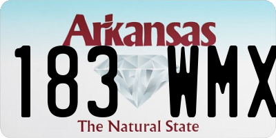 AR license plate 183WMX