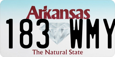 AR license plate 183WMY