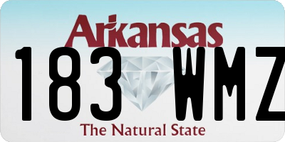 AR license plate 183WMZ