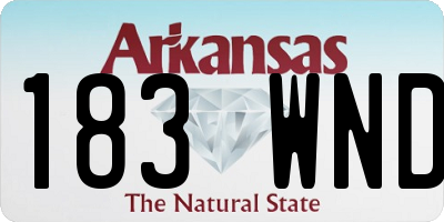 AR license plate 183WND