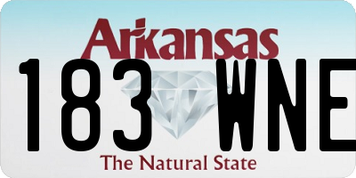 AR license plate 183WNE