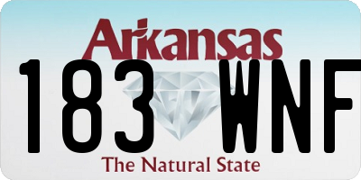AR license plate 183WNF