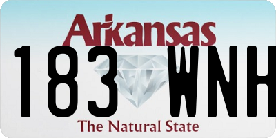 AR license plate 183WNH