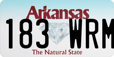 AR license plate 183WRM