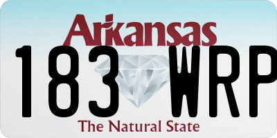 AR license plate 183WRP