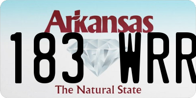 AR license plate 183WRR