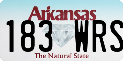 AR license plate 183WRS