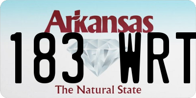 AR license plate 183WRT