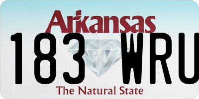 AR license plate 183WRU
