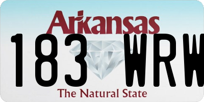 AR license plate 183WRW