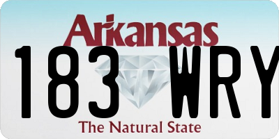 AR license plate 183WRY
