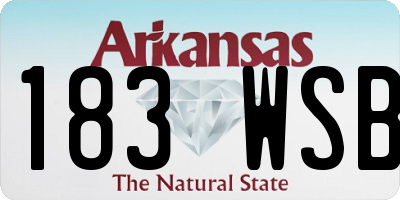 AR license plate 183WSB