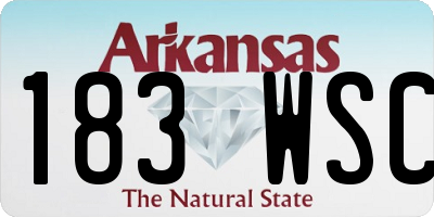 AR license plate 183WSC