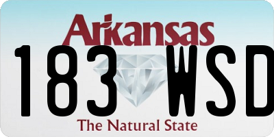 AR license plate 183WSD