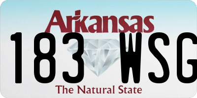 AR license plate 183WSG