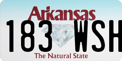 AR license plate 183WSH