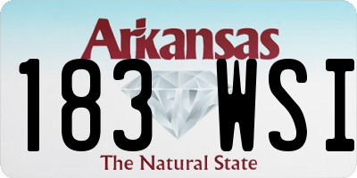 AR license plate 183WSI
