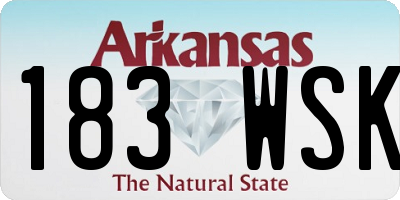 AR license plate 183WSK