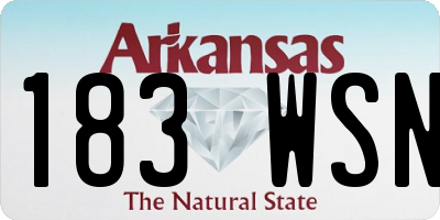AR license plate 183WSN