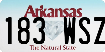 AR license plate 183WSZ