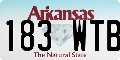 AR license plate 183WTB