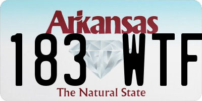 AR license plate 183WTF