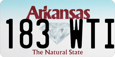 AR license plate 183WTI