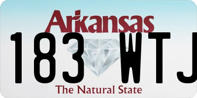 AR license plate 183WTJ