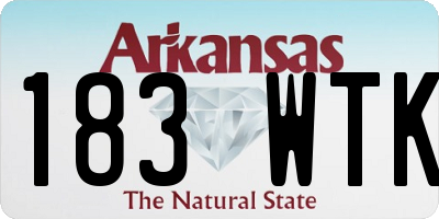 AR license plate 183WTK