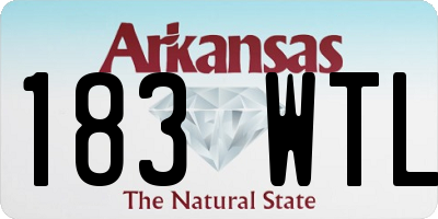 AR license plate 183WTL