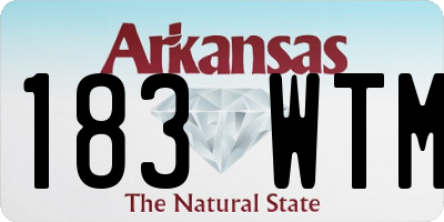 AR license plate 183WTM