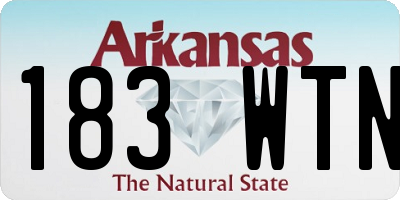 AR license plate 183WTN