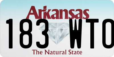 AR license plate 183WTO