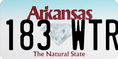 AR license plate 183WTR