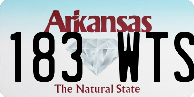 AR license plate 183WTS