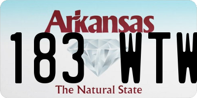 AR license plate 183WTW