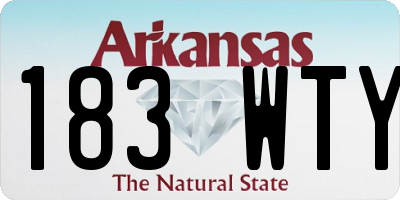 AR license plate 183WTY