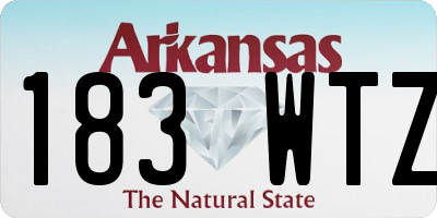 AR license plate 183WTZ
