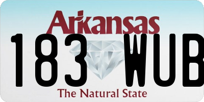 AR license plate 183WUB