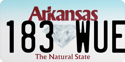 AR license plate 183WUE